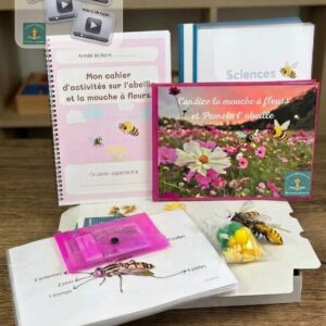 Pack la mouche à fleurs et l'abeille : le livre + le Kit Sciences à la maternelle + 4 vidéos